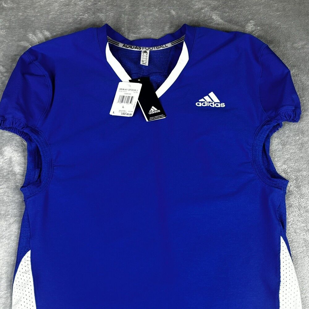 Adidas Football Practice Jersey Men's L WVN A1 Stock J Royal Blue New $95 - Picture 2 of 13